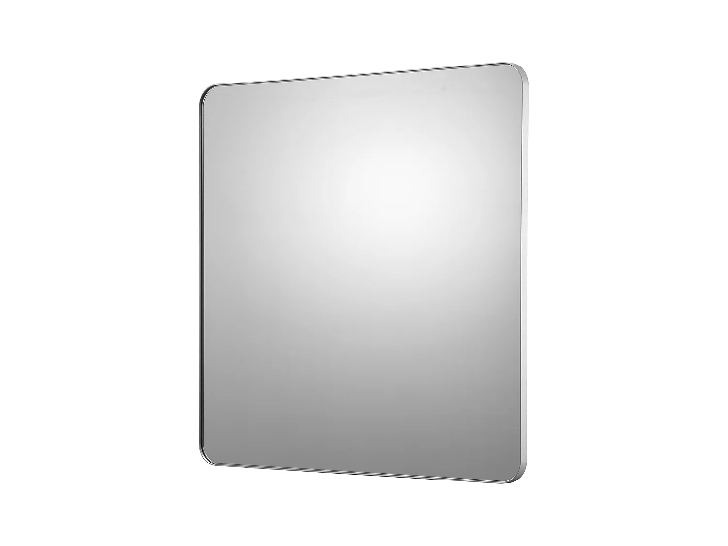 Miroir Mural SucceBuy, 91,5 x 91,5 cm, Argent, Miroir Résistant aux Rayures avec Support en Forme de Z, avec Contours en Alliage d'Aluminium