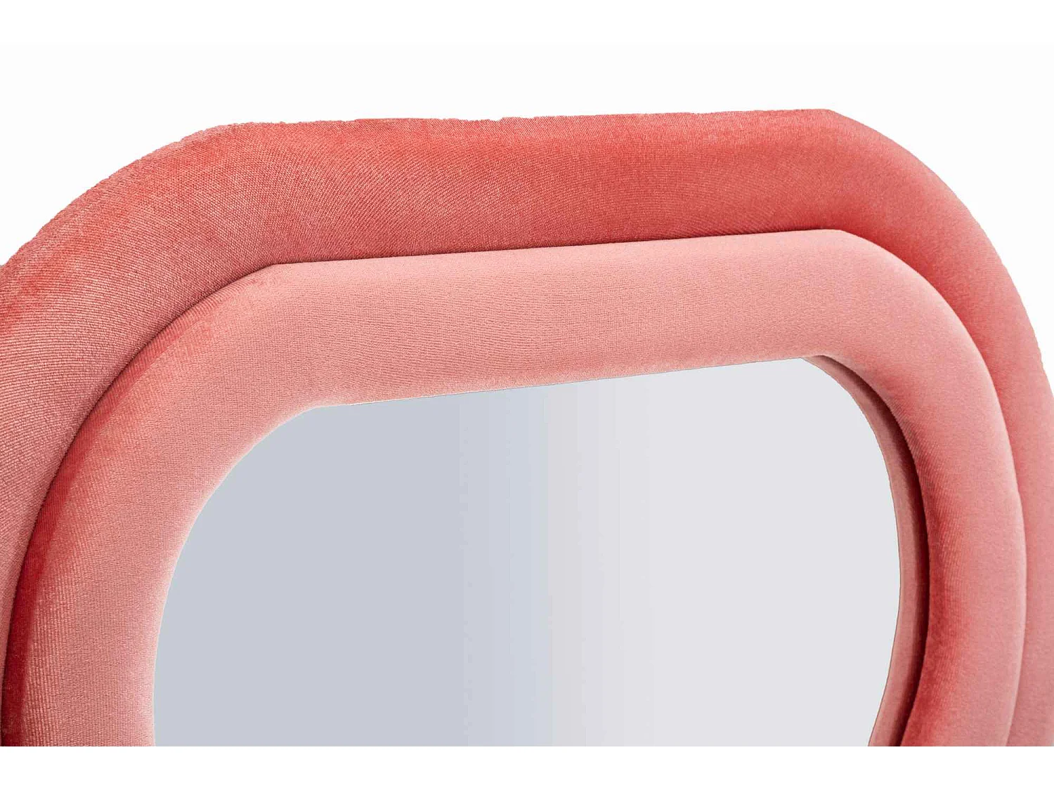 Wandspiegel met roze fluwelen lijst, 60x6x160 cm