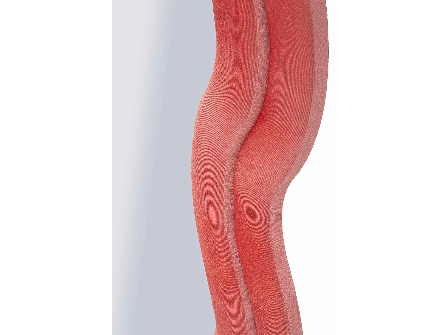 Wandspiegel met roze fluwelen lijst, 60x6x160 cm