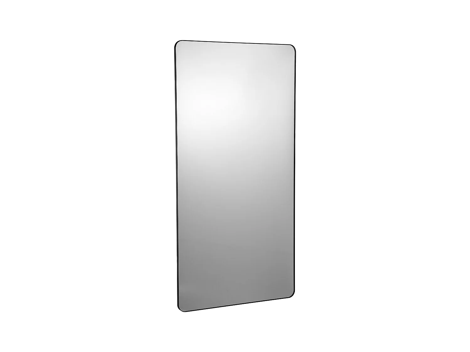 Miroir Mural SucceBuy 91,5x182,8 cm, Noir, Rectangulaire, Contours en Alliage d'Aluminium