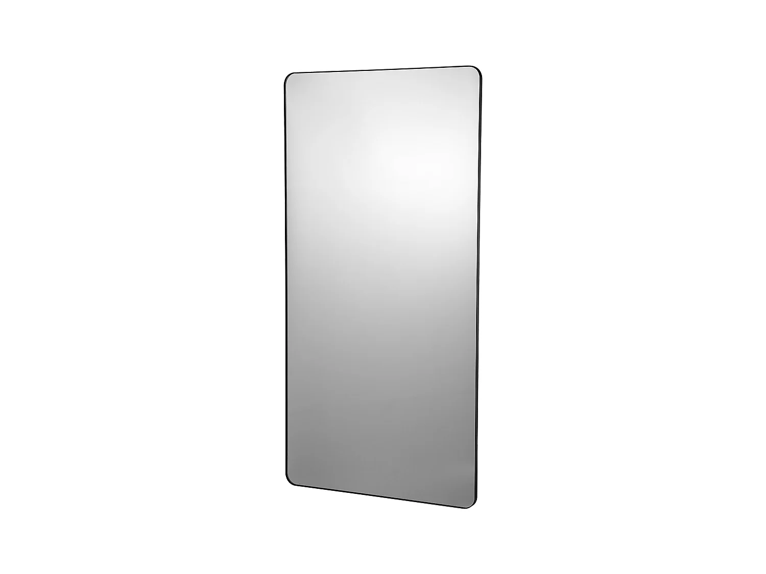Miroir Mural SucceBuy 91,5x182,8 cm, Noir, Rectangulaire, Contours en Alliage d'Aluminium