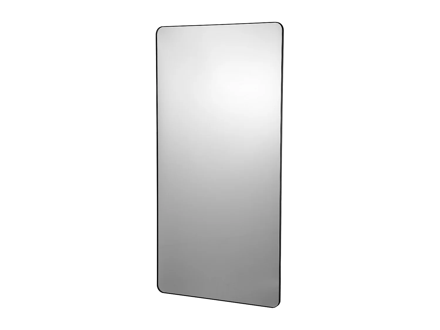 Miroir Mural SucceBuy 91,5x182,8 cm, Noir, Rectangulaire, Contours en Alliage d'Aluminium