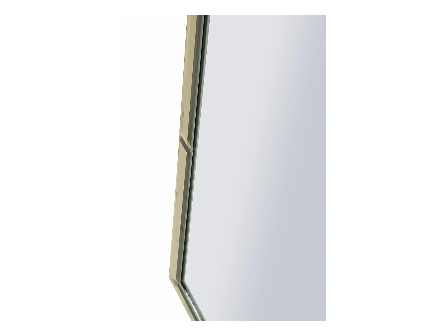 Miroir mural avec cadre en verre doré cm 55x2x150