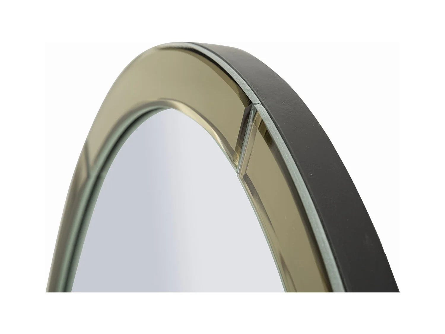 Miroir mural avec cadre en verre doré cm 55x2x150