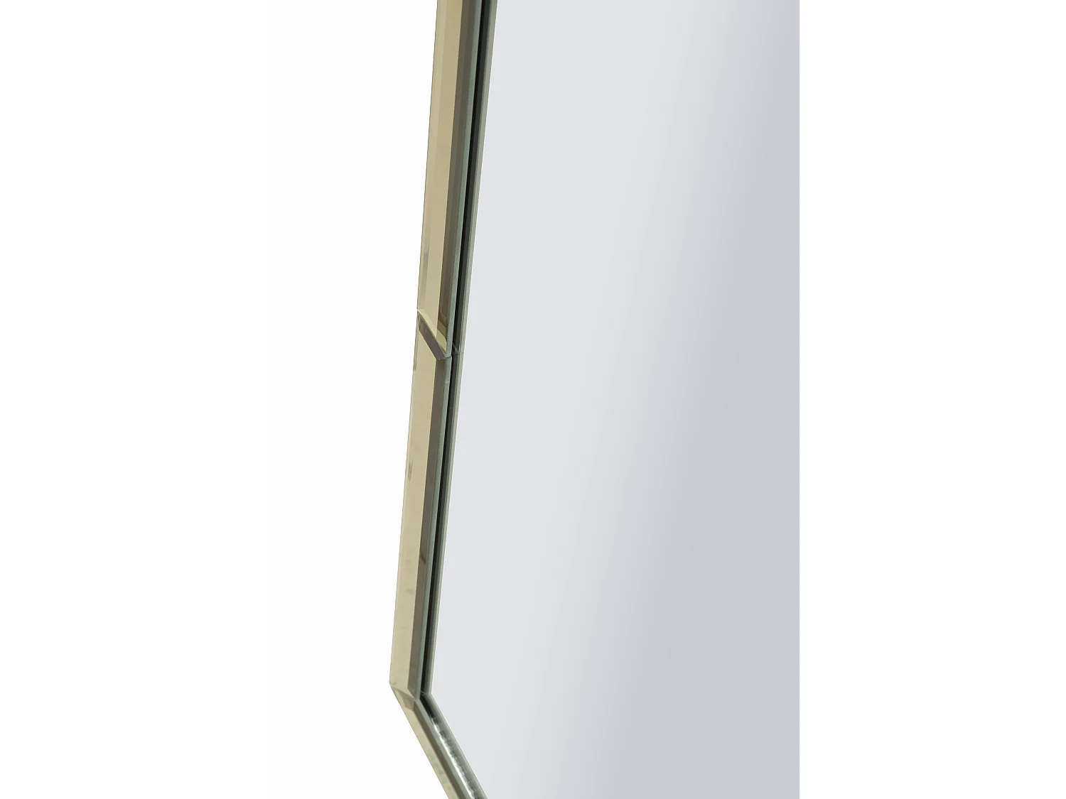 Miroir mural avec cadre en verre doré cm 55x2x150