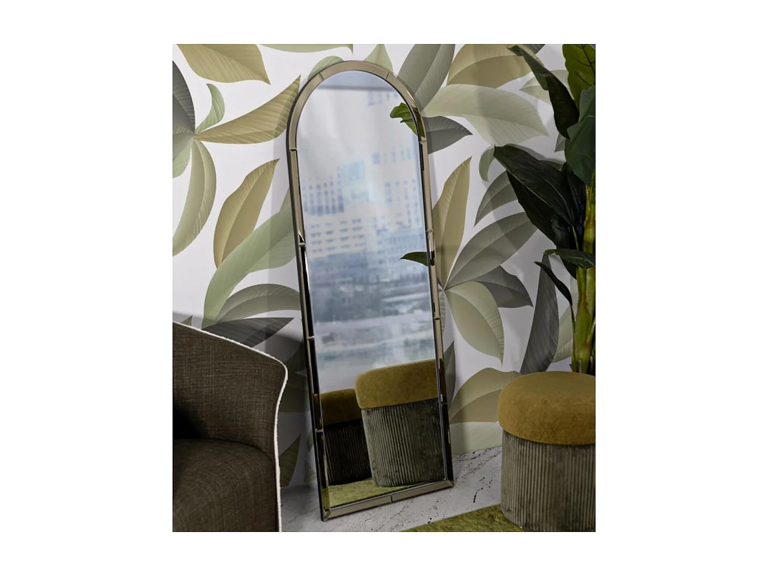 Miroir Mural Design "Baku" 150cm Or