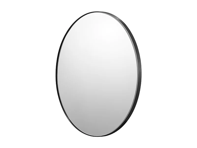 Lustro Ścienne SucceBuy 76,2 cm, Czarna, Okrągłe Ścienne Świeczko z Ramą ze Stopu Aluminium