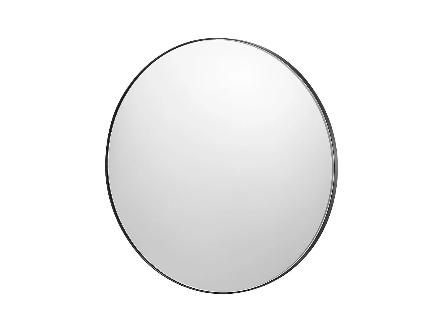 Miroir Mural SucceBuy 76,2 cm, Noir, Miroir Mural Rond avec Cadre en Alliage d'Aluminium