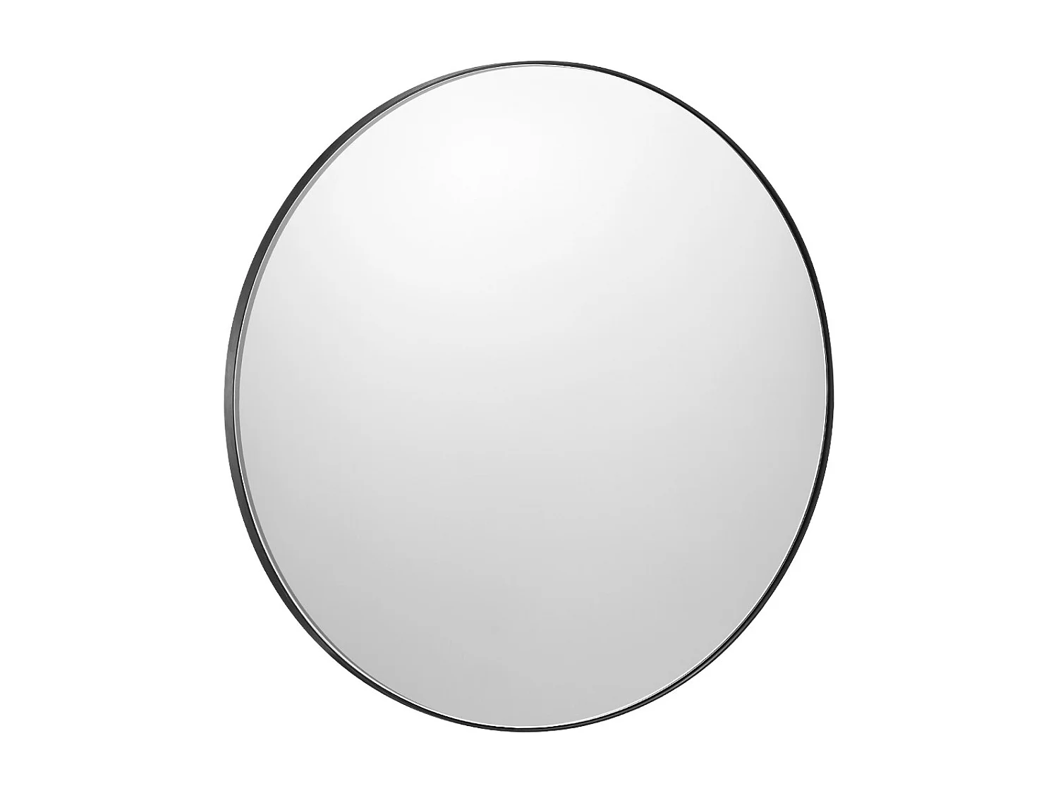 Miroir Mural SucceBuy 76,2 cm, Noir, Miroir Mural Rond avec Cadre en Alliage d'Aluminium