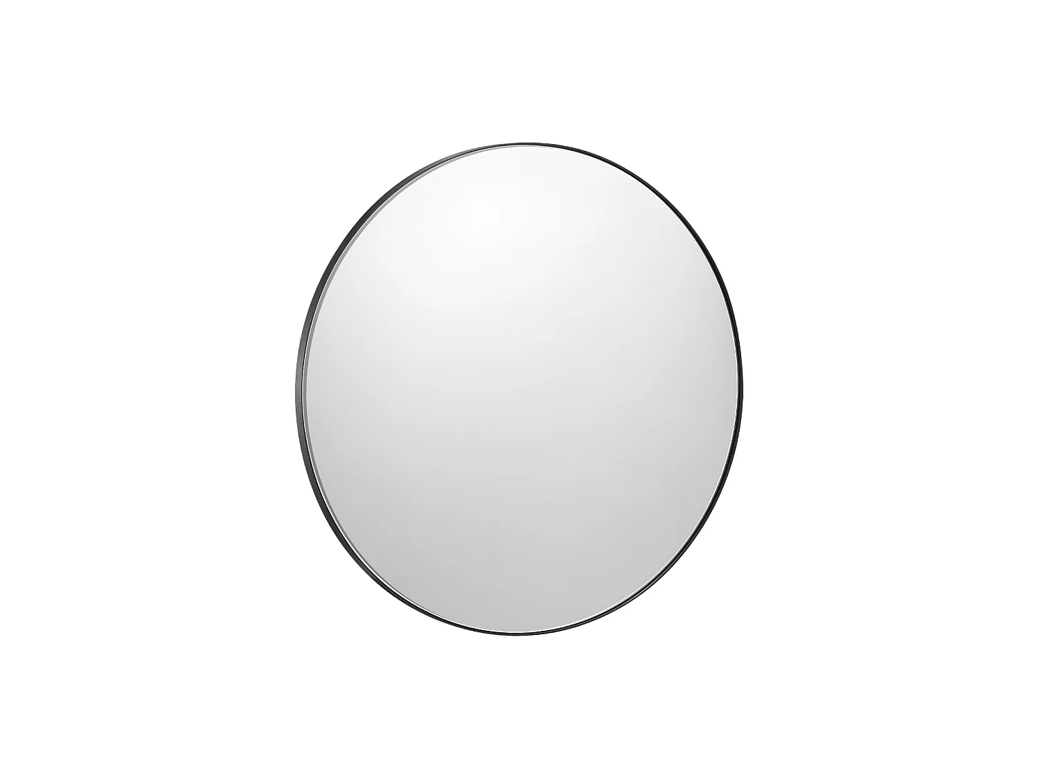 Miroir Mural SucceBuy 76,2 cm, Noir, Miroir Mural Rond avec Cadre en Alliage d'Aluminium