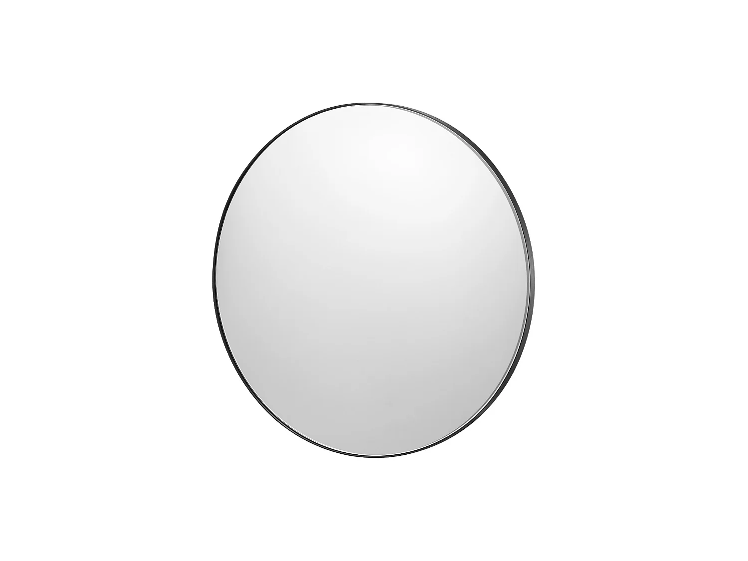 Miroir Mural SucceBuy 76,2 cm, Noir, Miroir Mural Rond avec Cadre en Alliage d'Aluminium