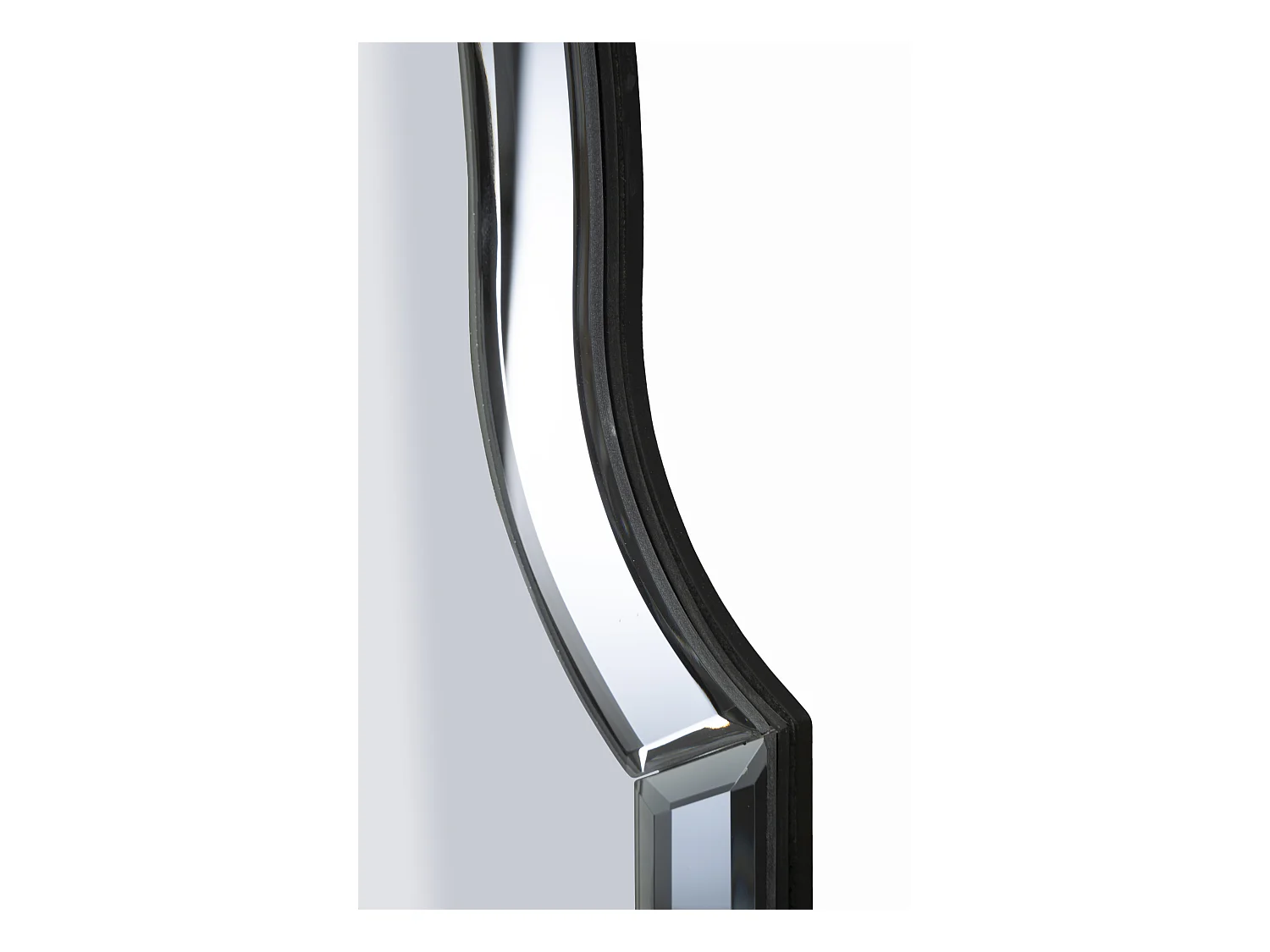 Miroir mural avec cadre en verre gris cm 60x1x90