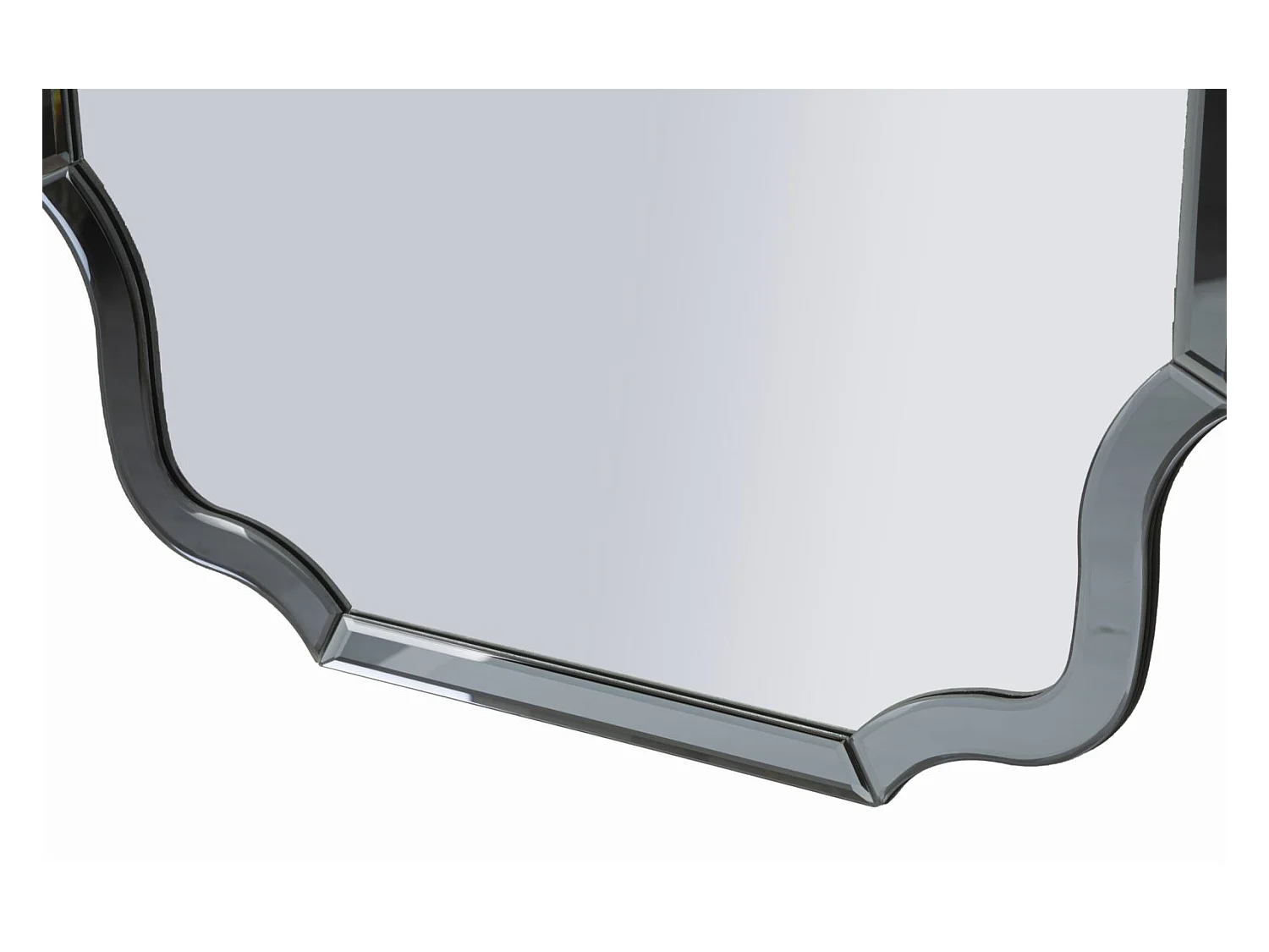 Miroir mural avec cadre en verre gris cm 60x1x90