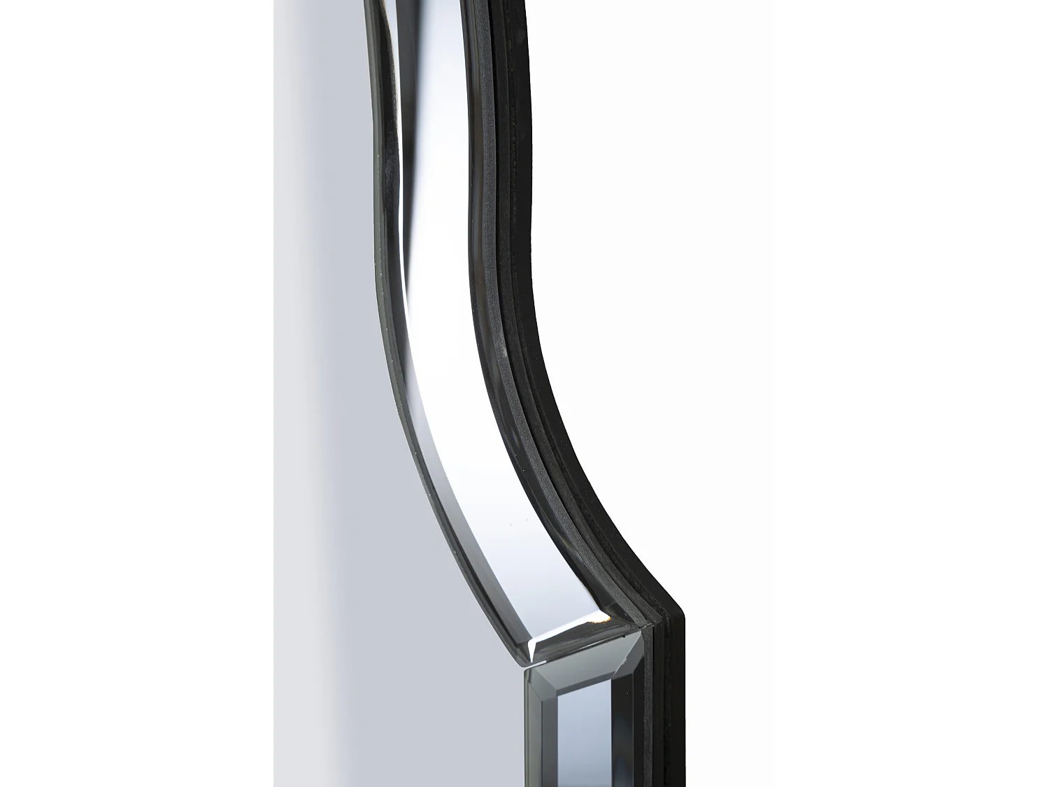 Miroir mural avec cadre en verre gris cm 60x1x90