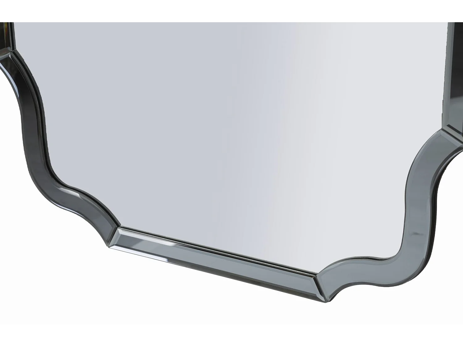 Miroir mural avec cadre en verre gris cm 60x1x90