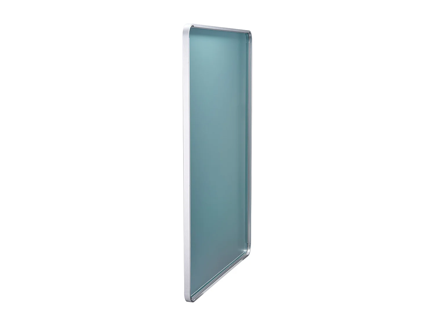 Miroir Mural SucceBuy 182,8x81,3 cm, Argent, Miroir Mural Carré avec Cadre en Alliage d'Aluminium