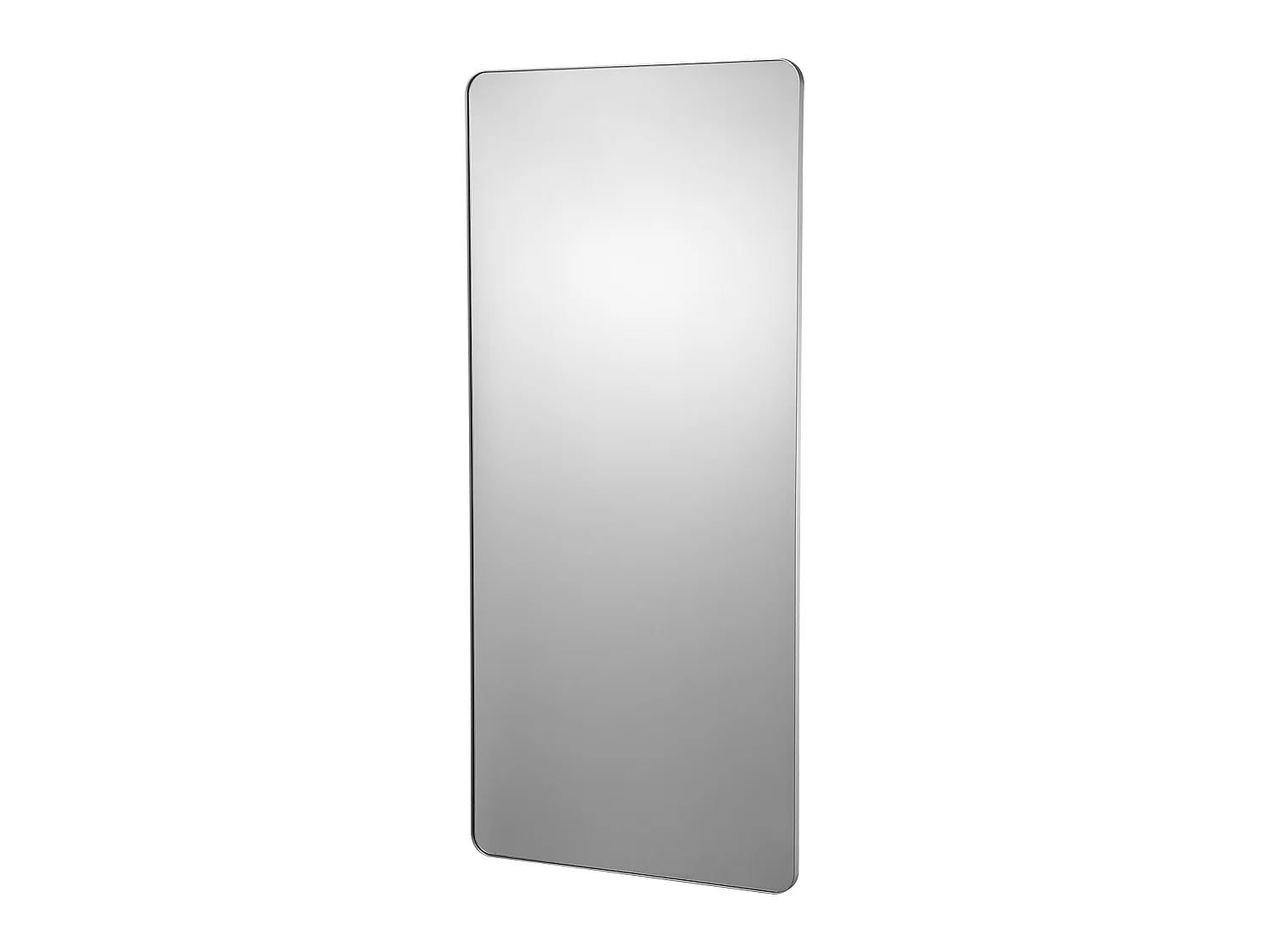 Miroir Mural SucceBuy 182,8x81,3 cm, Argent, Miroir Mural Carré avec Cadre en Alliage d'Aluminium