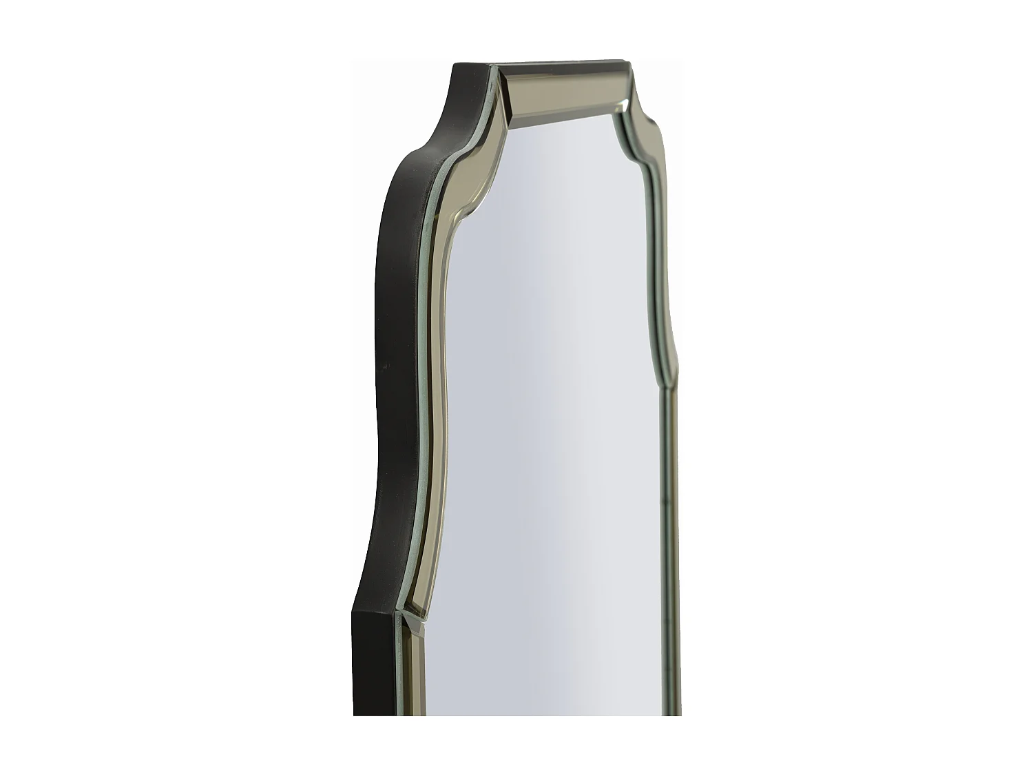 Miroir mural avec cadre en verre doré cm 60x2x150