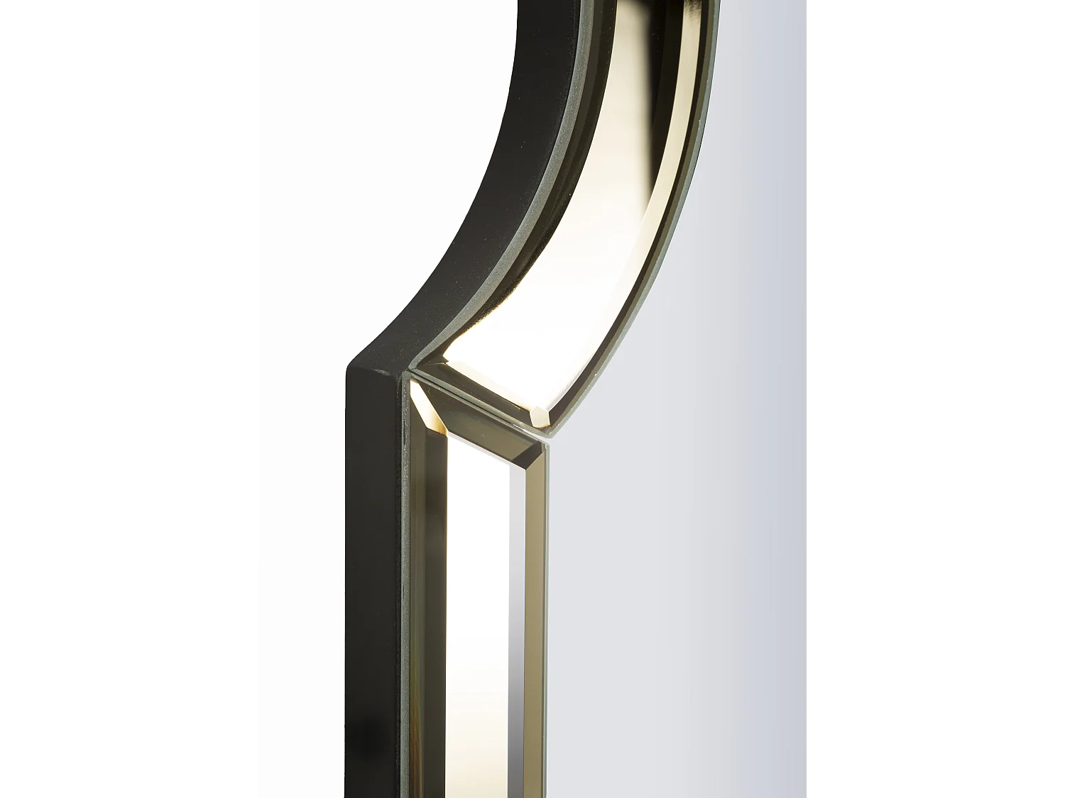 Miroir mural avec cadre en verre doré cm 60x2x150