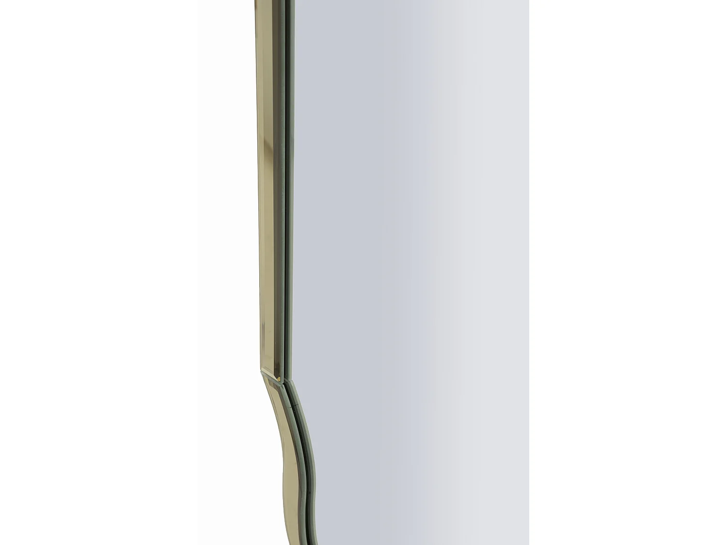 Miroir mural avec cadre en verre doré cm 60x2x150