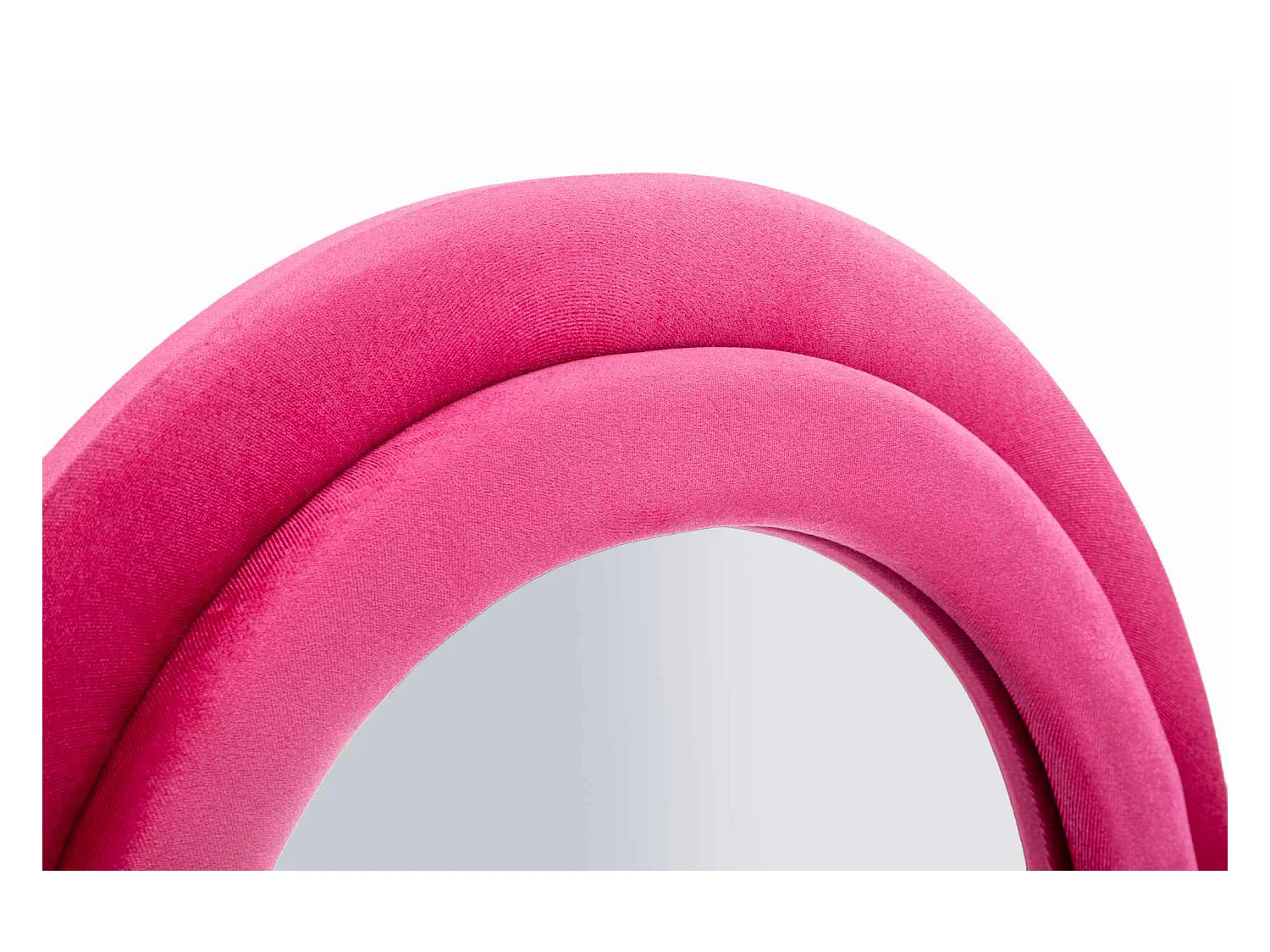 Miroir mural avec cadre en velours fuchsia cm 60x4x160