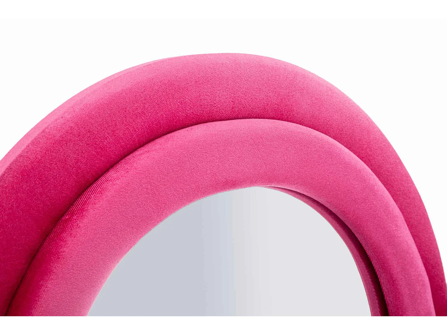 Miroir mural avec cadre en velours fuchsia cm 60x4x160