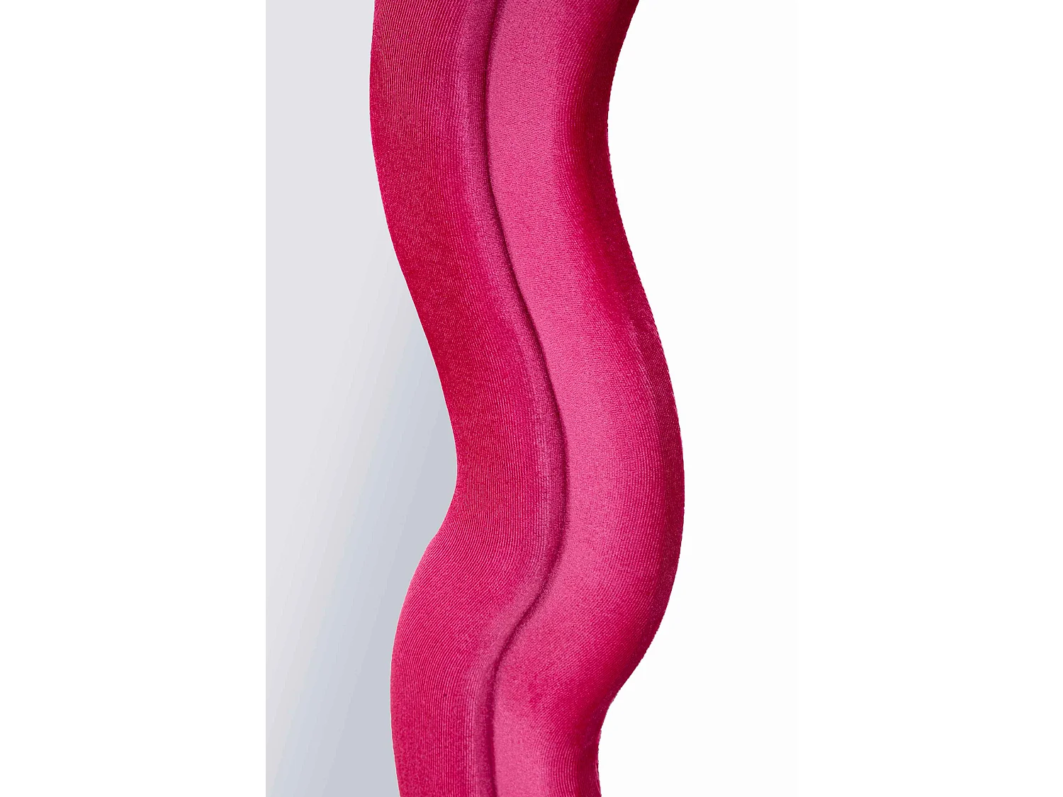 Miroir mural avec cadre en velours fuchsia cm 60x4x160