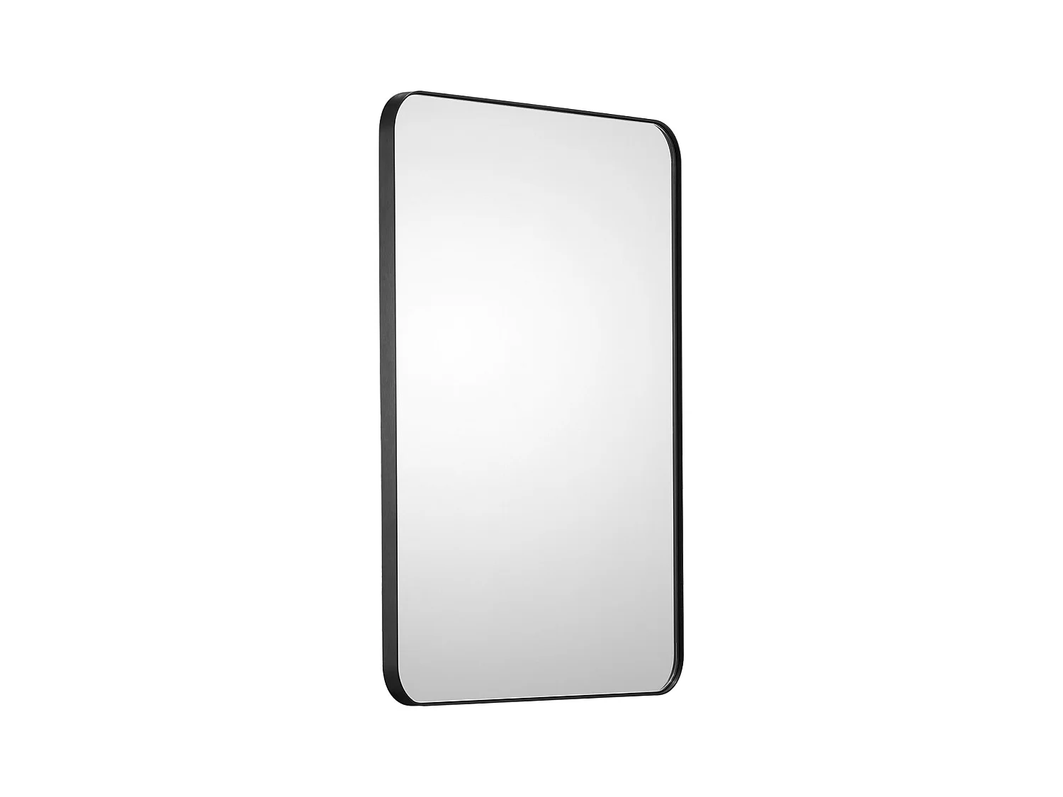 Miroir Mural SucceBuy, 55,8 X 76,1 cm, Noir, Avec Cadre en Alliage D'Aluminium, Film Antidéflagrant, Résistant aux Rayures pour la Maison