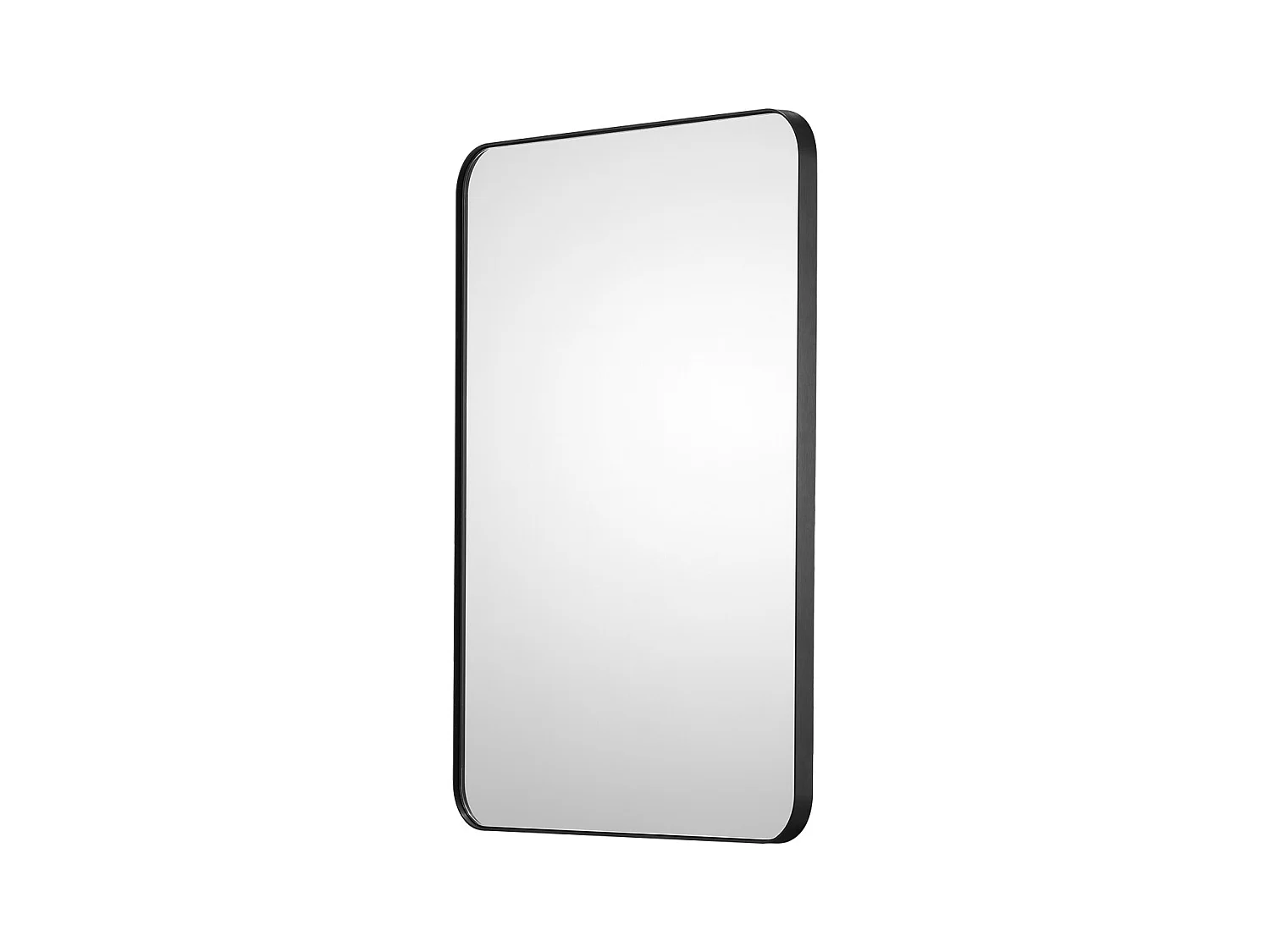 Miroir Mural SucceBuy, 55,8 X 76,1 cm, Noir, Avec Cadre en Alliage D'Aluminium, Film Antidéflagrant, Résistant aux Rayures pour la Maison