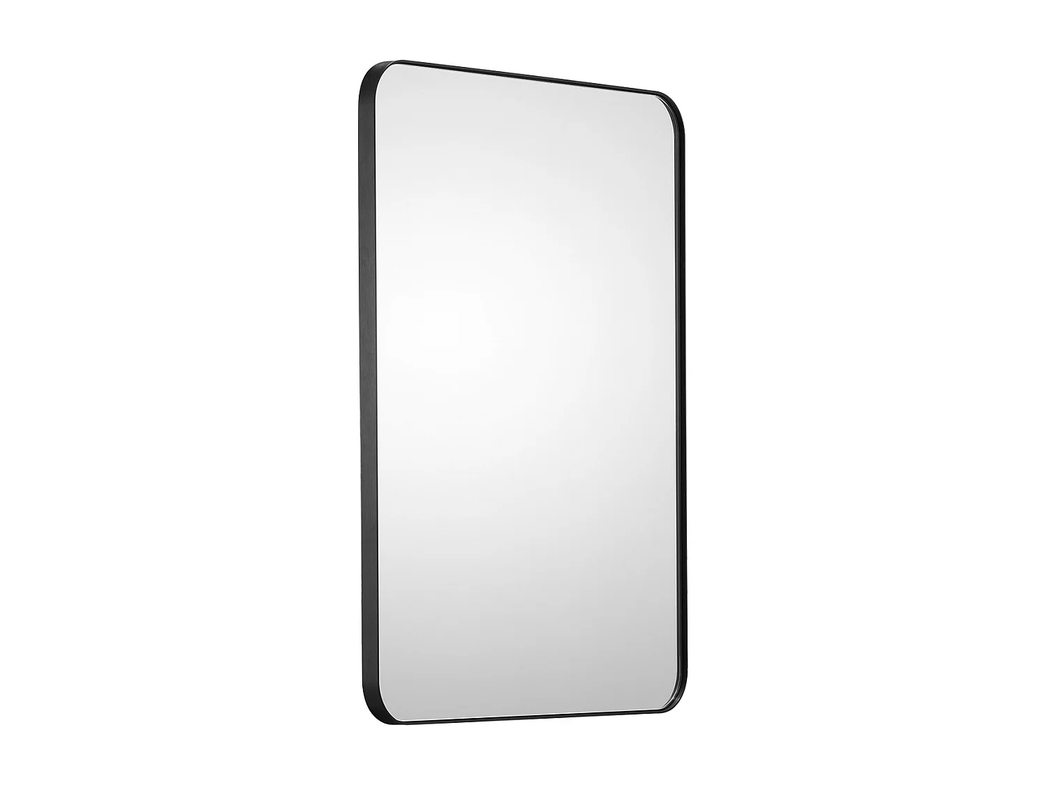 Espejo de Pared SucceBuy, 55,8 X 76,1 cm, Negro, Con Marco de Aleación de Aluminio, Película Antideslizante, Resistente a Rayones para la Casa