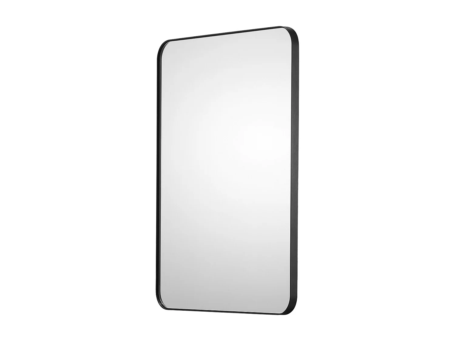 Espejo de Pared SucceBuy, 55,8 X 76,1 cm, Negro, Con Marco de Aleación de Aluminio, Película Antideslizante, Resistente a Rayones para la Casa