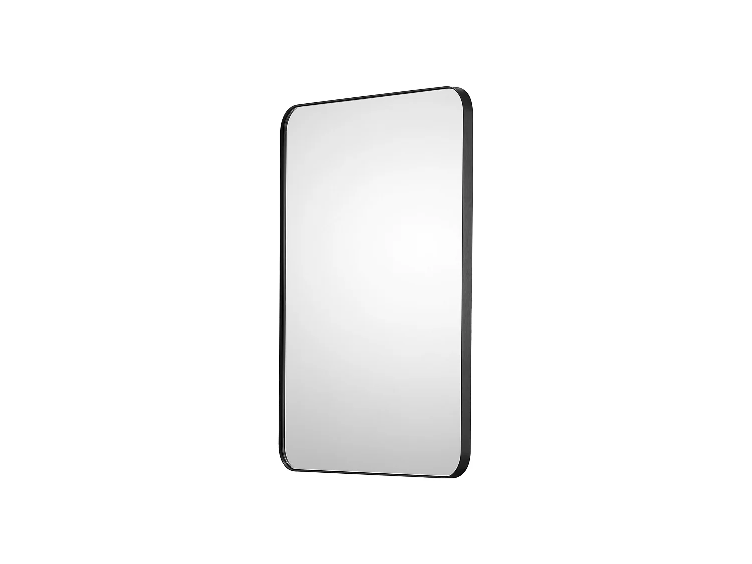 Miroir Mural SucceBuy, 55,8 X 76,1 cm, Noir, Avec Cadre en Alliage D'Aluminium, Film Antidéflagrant, Résistant aux Rayures pour la Maison