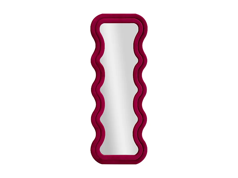 Miroir mural en velours fuchsia cm 60x6x160