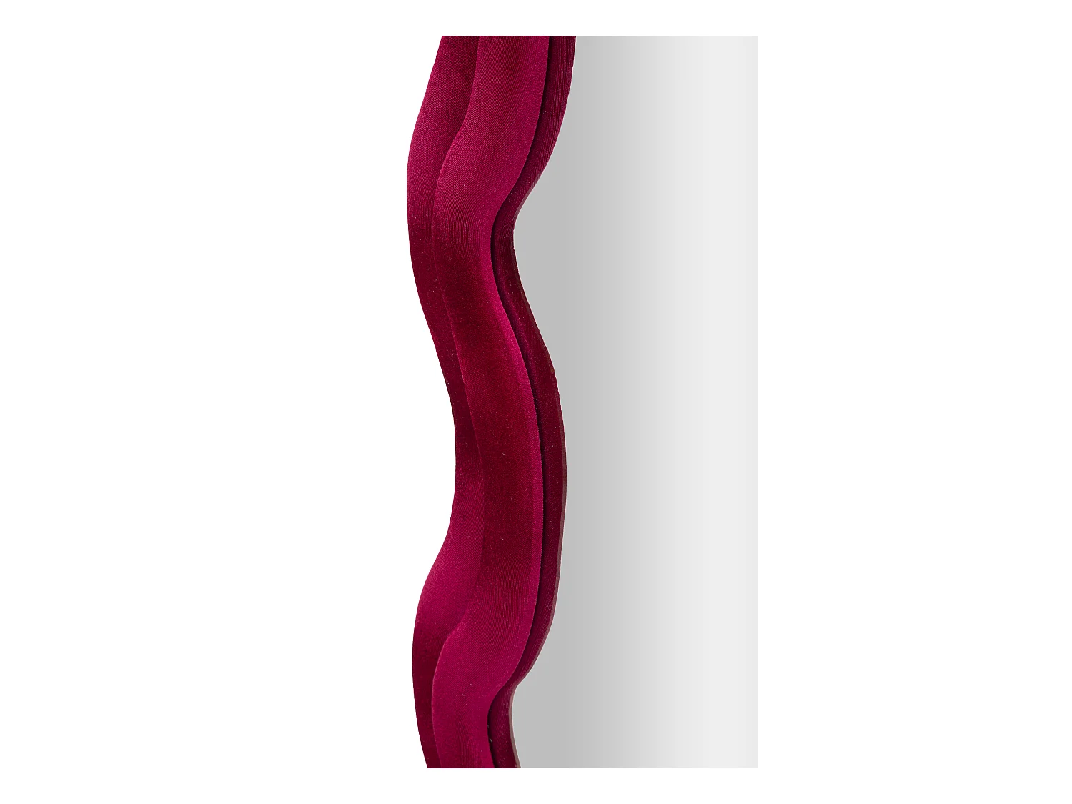 Miroir mural en velours fuchsia cm 60x6x160