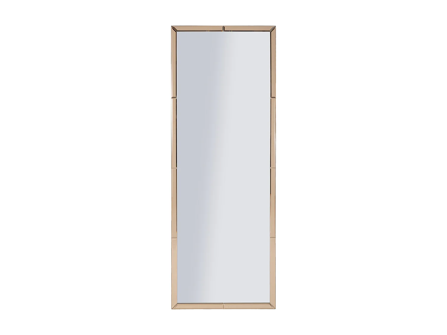 Miroir mural avec cadre en verre rose cm 55x2x150