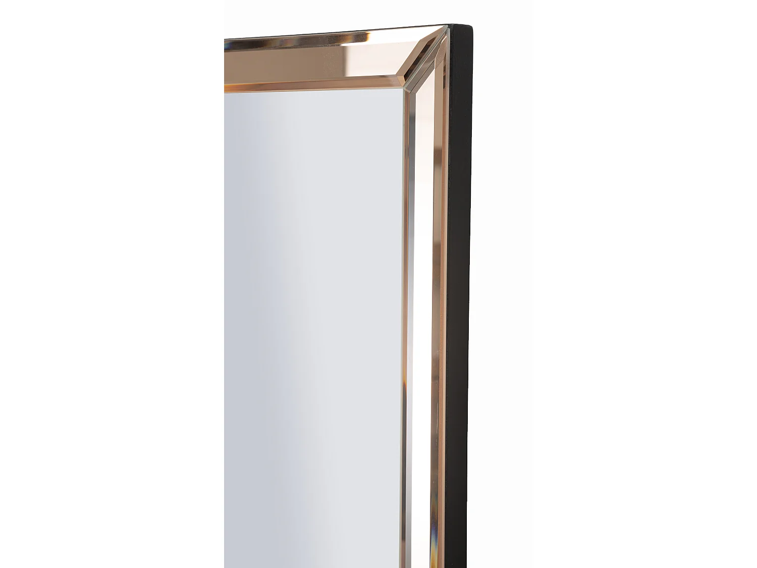 Miroir mural avec cadre en verre rose cm 55x2x150