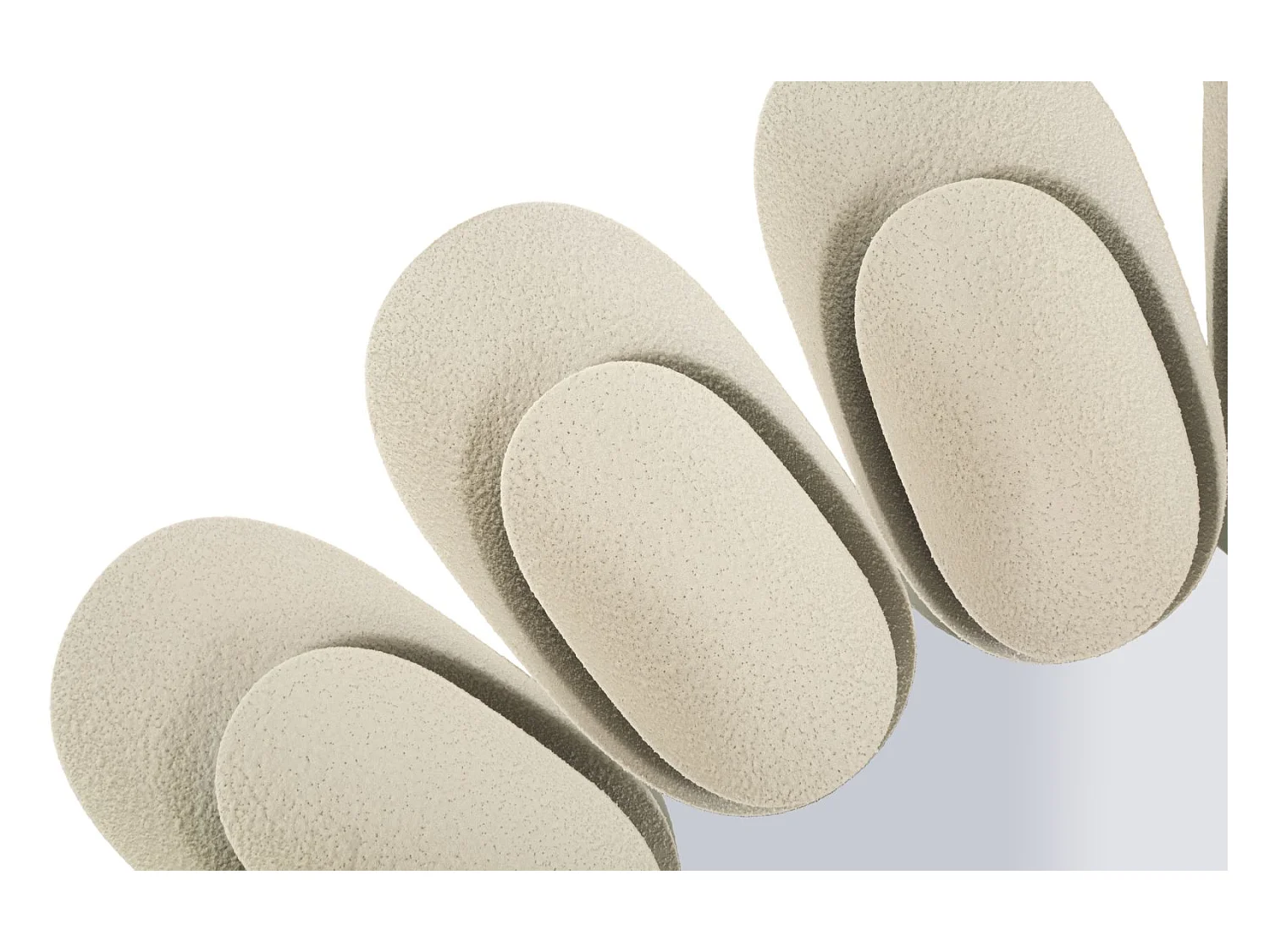 Miroir mural en métal crème cm ø 85x6