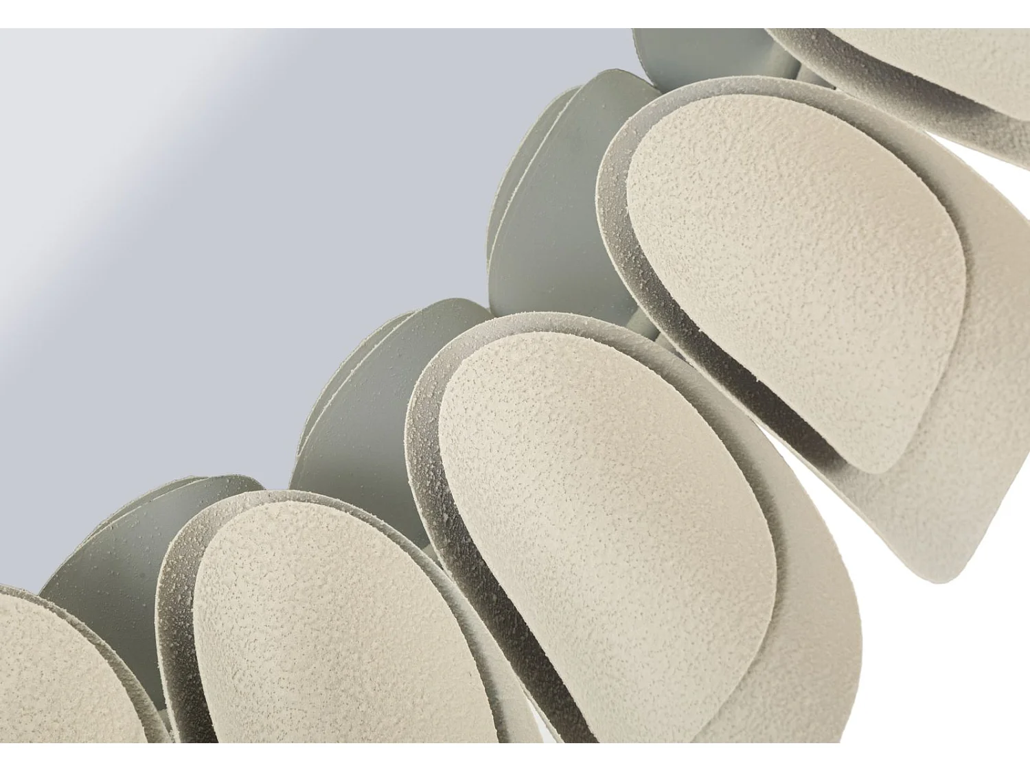 Miroir mural en métal crème cm ø 85x6