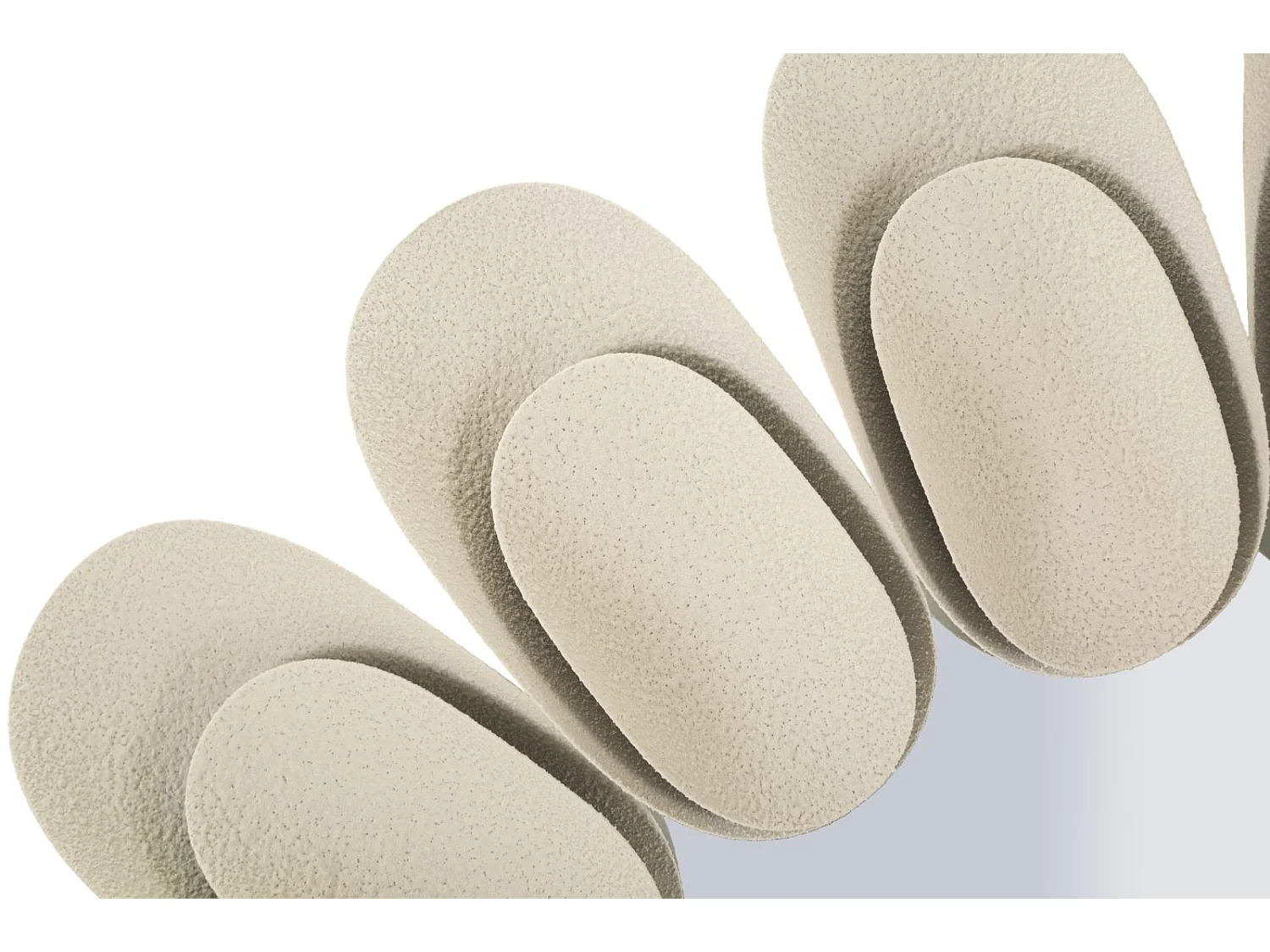 Miroir mural en métal crème cm ø 85x6