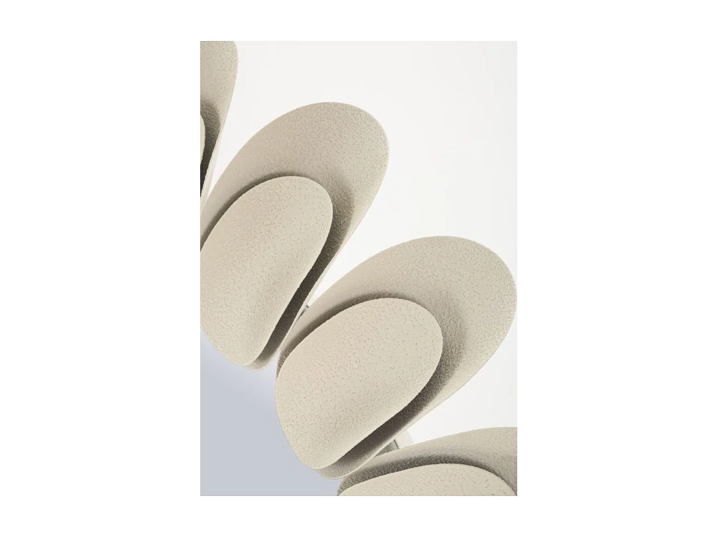 Miroir Mural Design "Dune" 85cm Crème