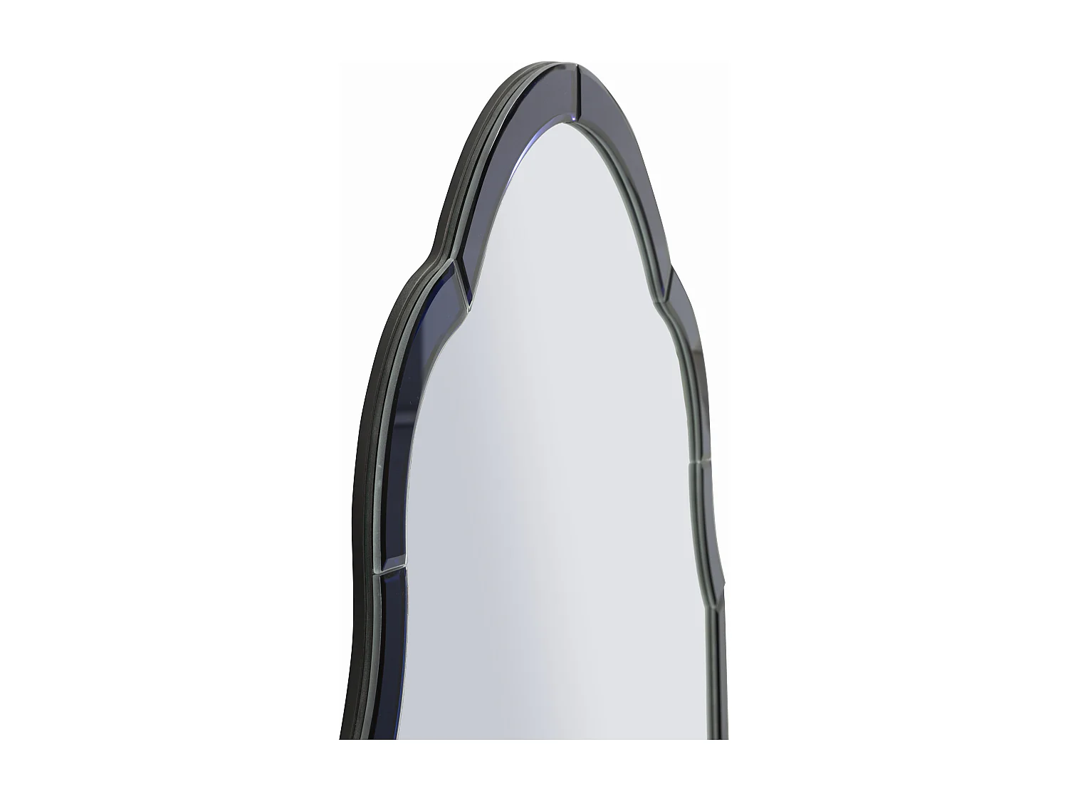 Miroir mural avec cadre en verre bleu cm 62x1x100