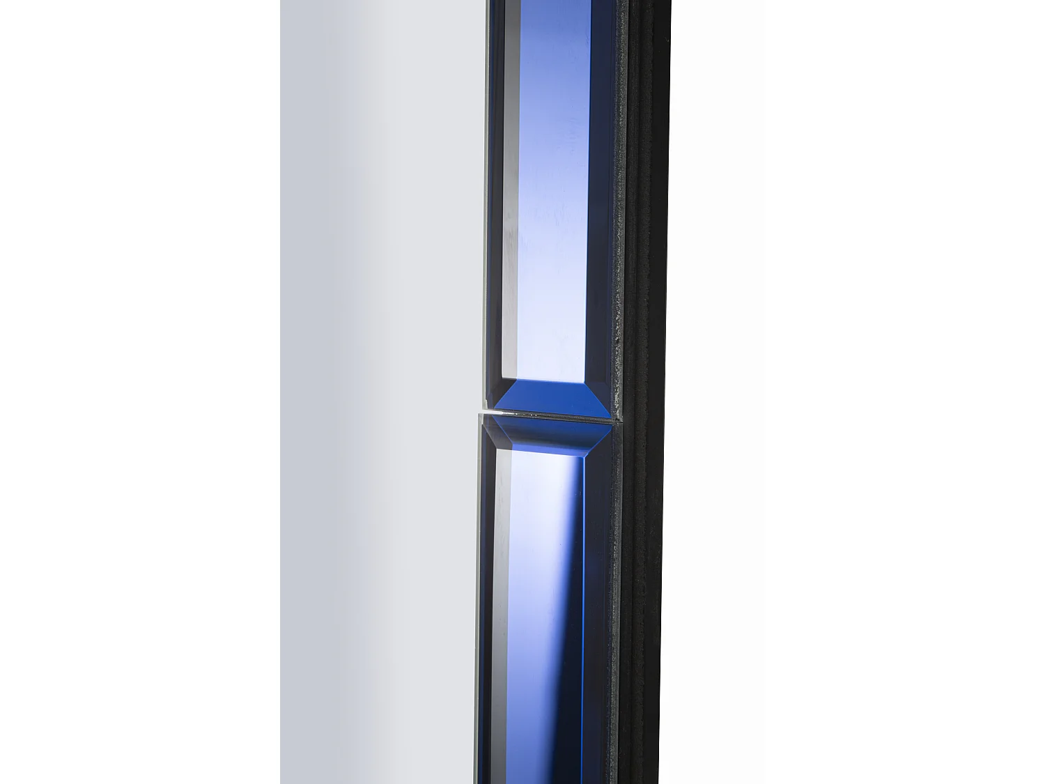 Miroir mural avec cadre en verre bleu cm 62x1x100