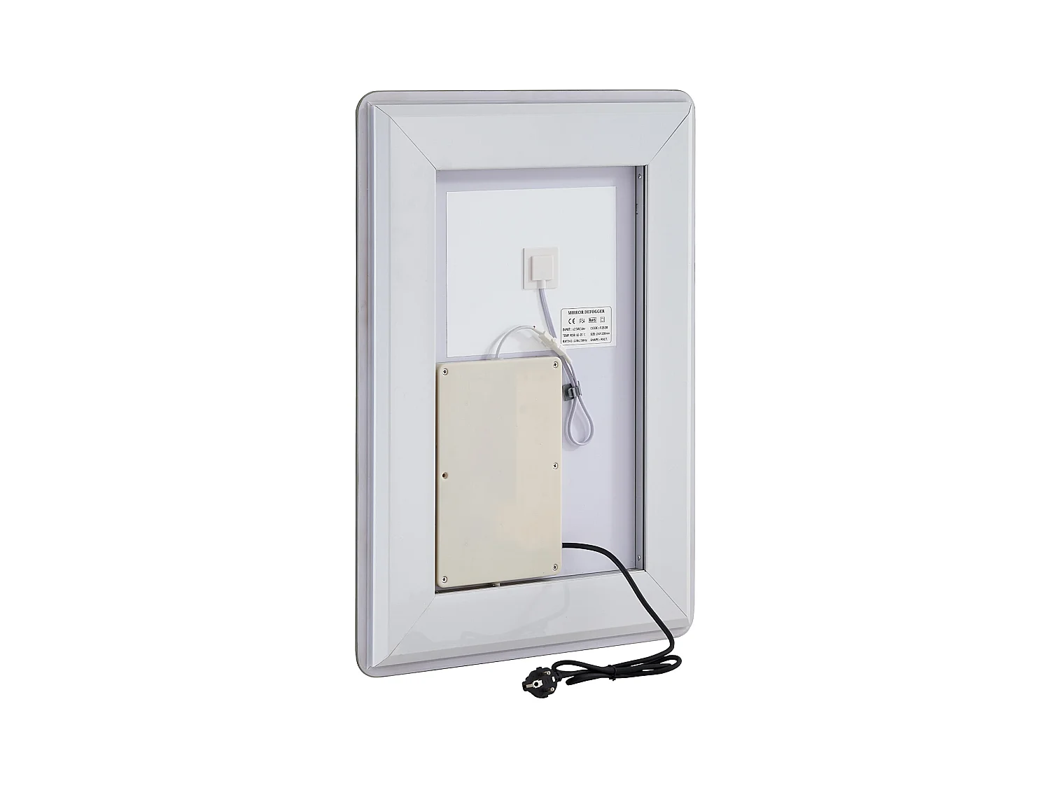 Miroir Mural SucceBuy, 50 x 70 cm, Miroir de Salle de Bain LED, Montage Mural, Antibuée, 3 Couleurs de Température Réglables