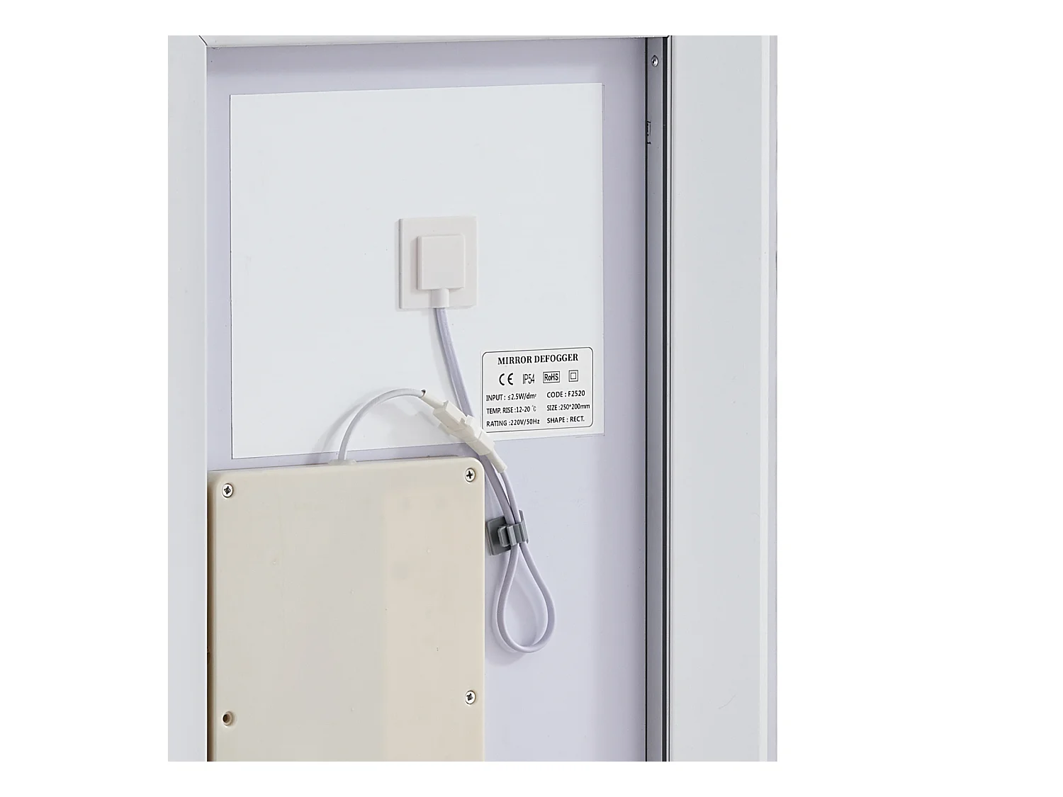 Miroir Mural SucceBuy, 50 x 70 cm, Miroir de Salle de Bain LED, Montage Mural, Antibuée, 3 Couleurs de Température Réglables