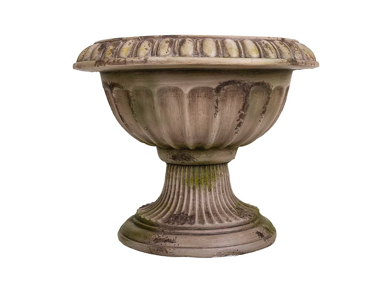 Jardinière décor magnésium couleur pierre, 41x41x34h cm