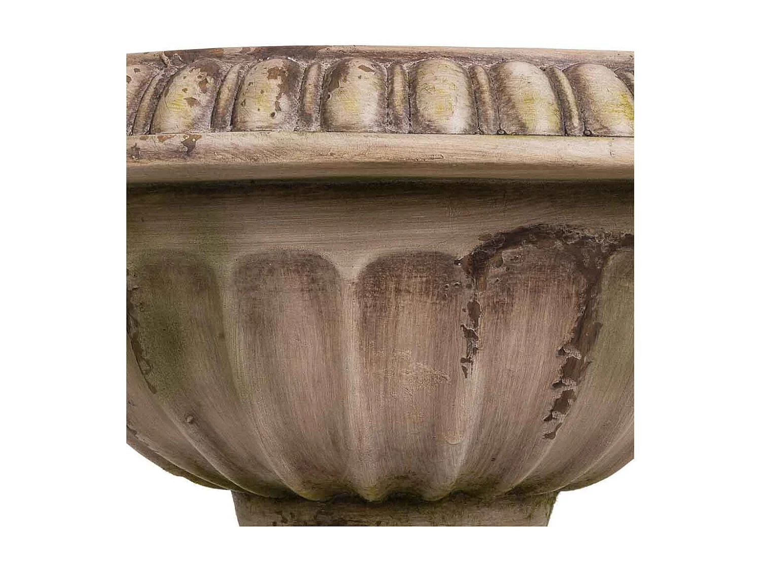 Jardinière décor magnésium couleur pierre, 41x41x34h cm