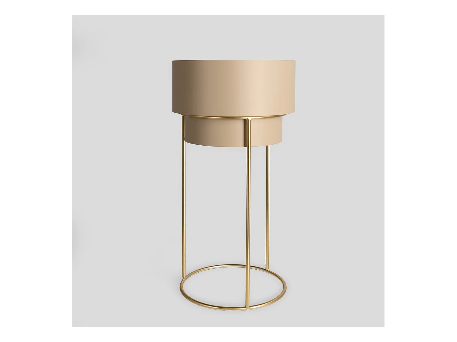 Lampe à poser Erin, beige moyen, métal, 51 x 25.2 x 25.2cm