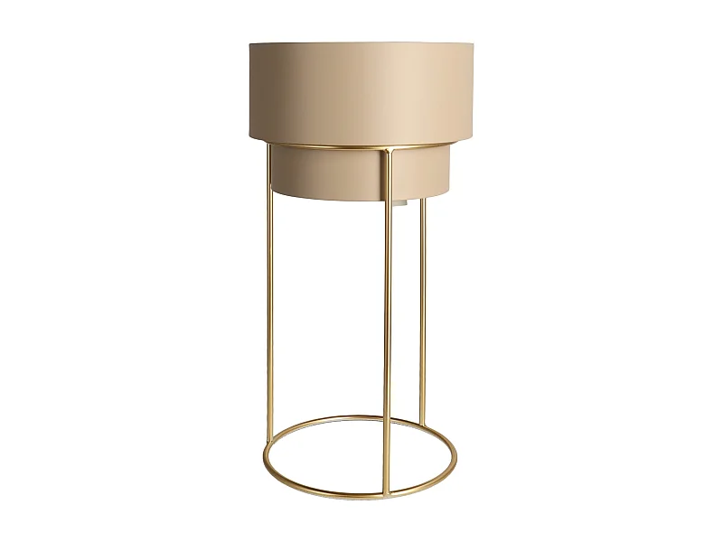 Lampe à poser Erin, beige moyen, métal, 51 x 25.2 x 25.2cm