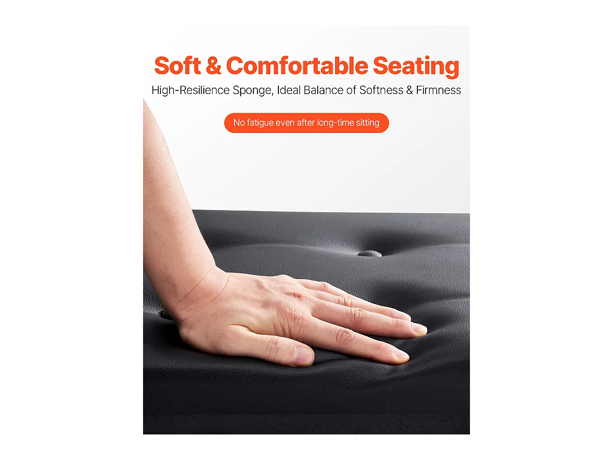 Banc de Piano SucceBuy avec Siège Rembourré, Tabouret de Rangement en Bois, Meuble-Lavabo - Design Polyvalent avec Espace de Rangement Intégré