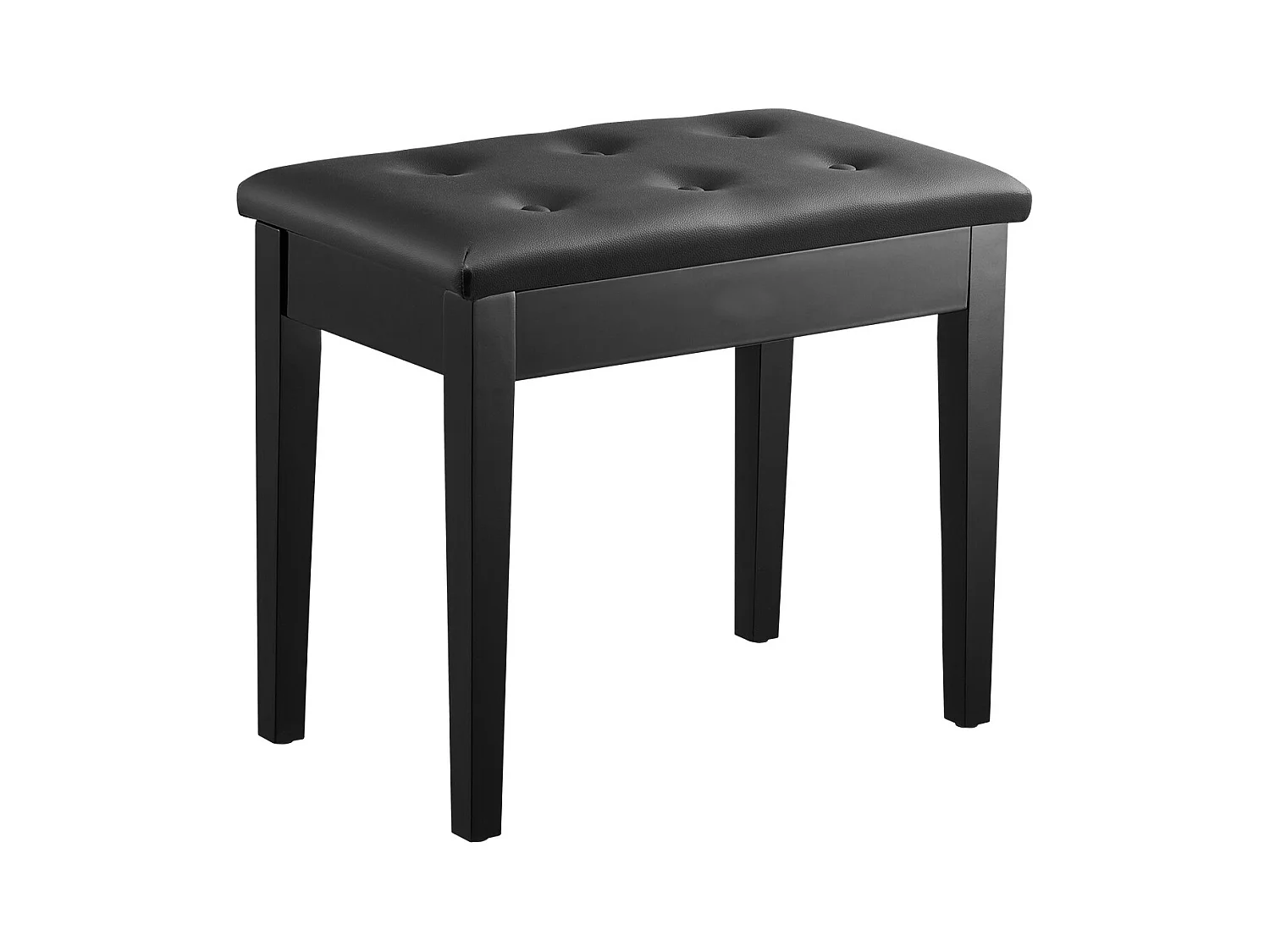 Banc de Piano SucceBuy avec Siège Rembourré, Tabouret de Rangement en Bois, Meuble-Lavabo